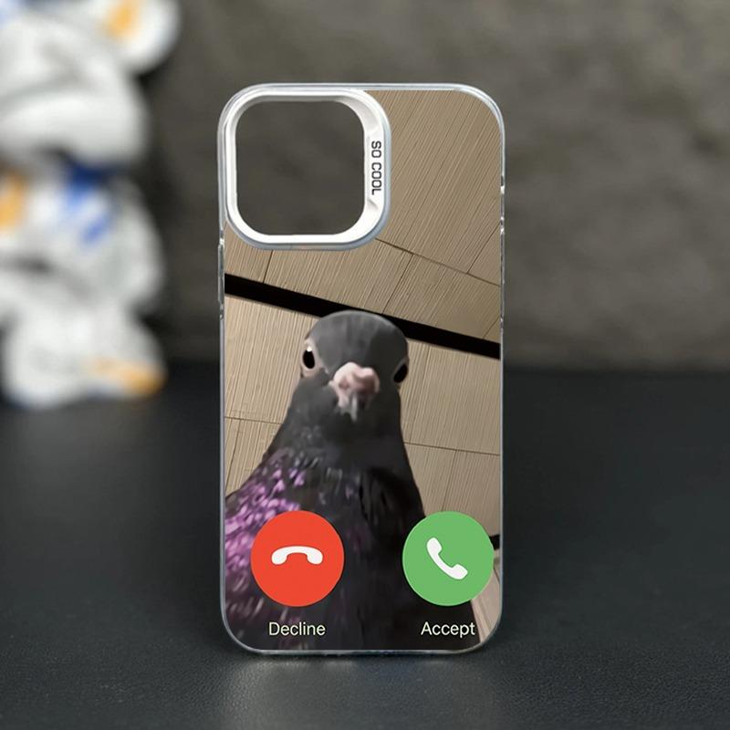 Fun Pigeon Caller ID Pattern Phone Case For Xiaomi Mi 14 13 12 12T 13T 15T Pro 11 Lite 5G Poco F5 F7 X5 X6 Pro Shockproof Cover