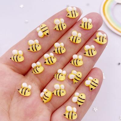 30 шт. смолы с блестками Kawaii мини красочные мини конфеты цвета пчела искусство ногтей плоская задняя часть стразы аппликации DIY скрапбук Декор аксессуары ремесла
