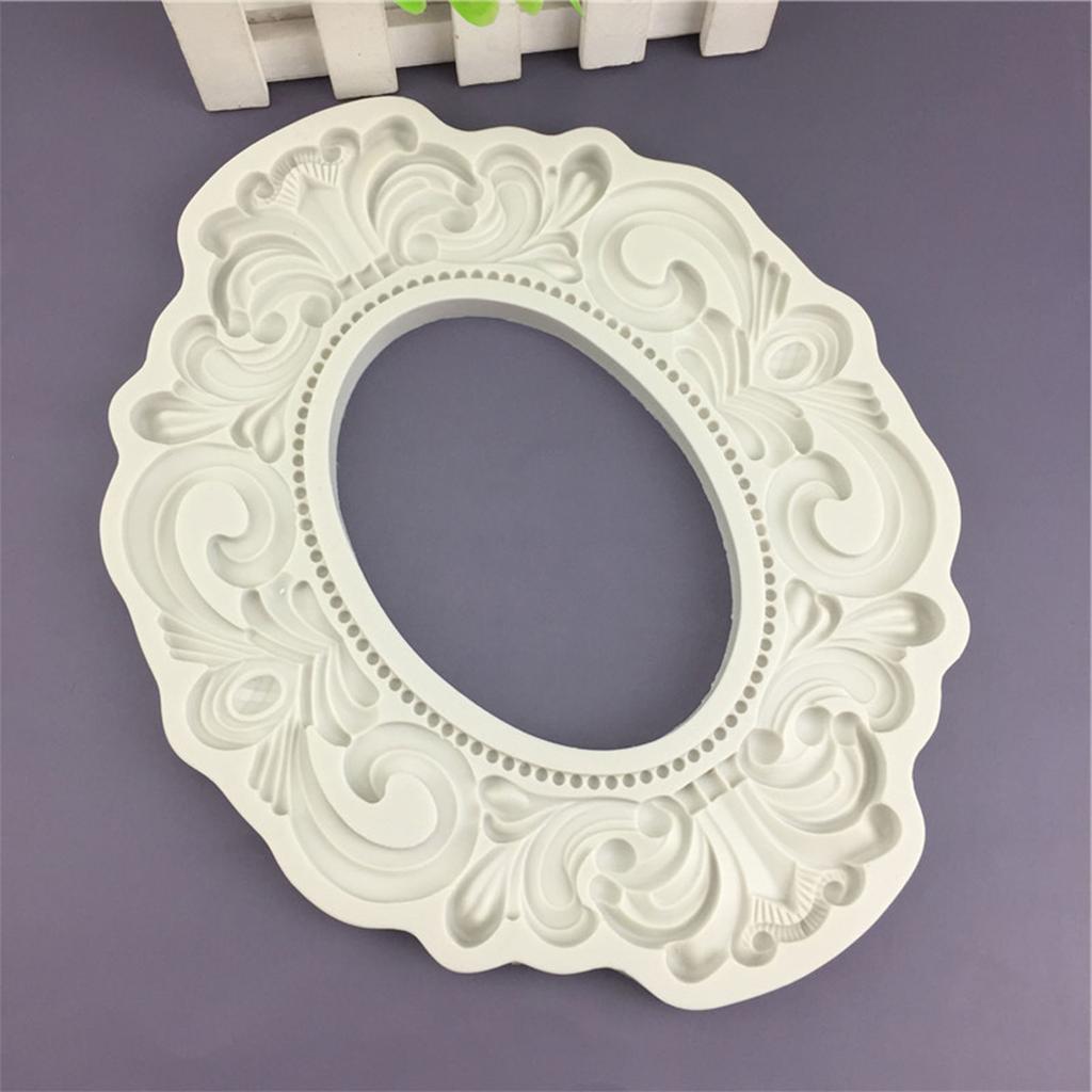 3D DIY Форма для торта Гаджет для украшения Формы для конфет Силиконовая форма для жевательных конфет, помадки, шоколада Форма в виде фоторамки Силиконовый материал