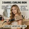 Professional Triple Barrel Ceramic Curling Iron for Effortless Long Lasting Curls