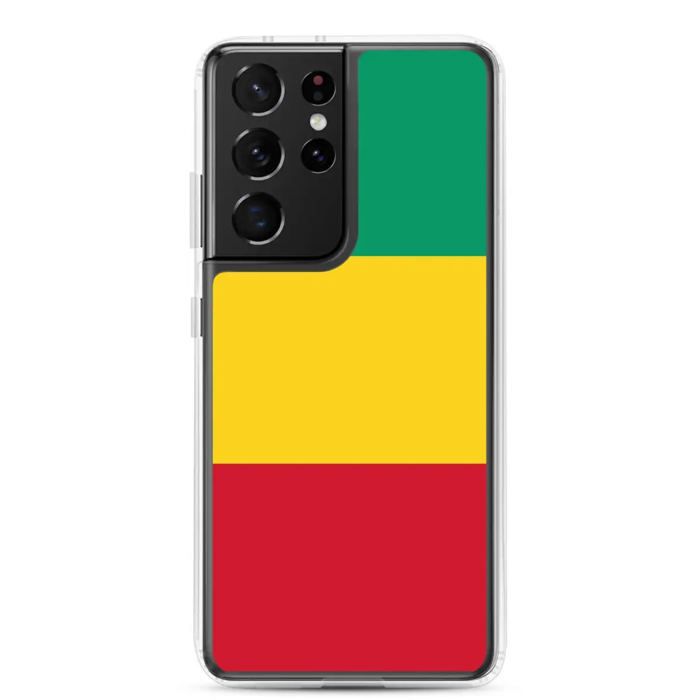Coque Téléphone - Samsung - Galaxy S21 - Drapeau Guinée - Souple - Multicolore
