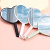 Love Heart Shape Mini Makeup Mirror Small Handheld Makeup Mirrors Sweet Girl Style Suitable for Travel / Carrying Around In Bags