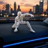 Customized Gifts for Boys 3D Printed Hollow Mesh Superhero Figurine, Creative Spider Style Action Pose Character Statues Desktop Ornament, Cool Statue