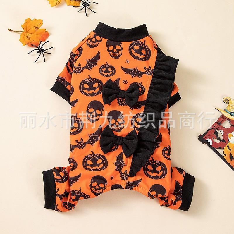 Dog Holiday 4-Legged Bodysuit Soft Modal Long Pant Belly Coverage Sun Protection Breathable Pet Clothes