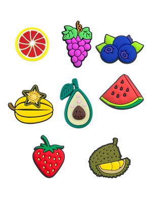 Джибитсы фрукты fruits Jibbitz 8 шт аксессуары крокс украшение