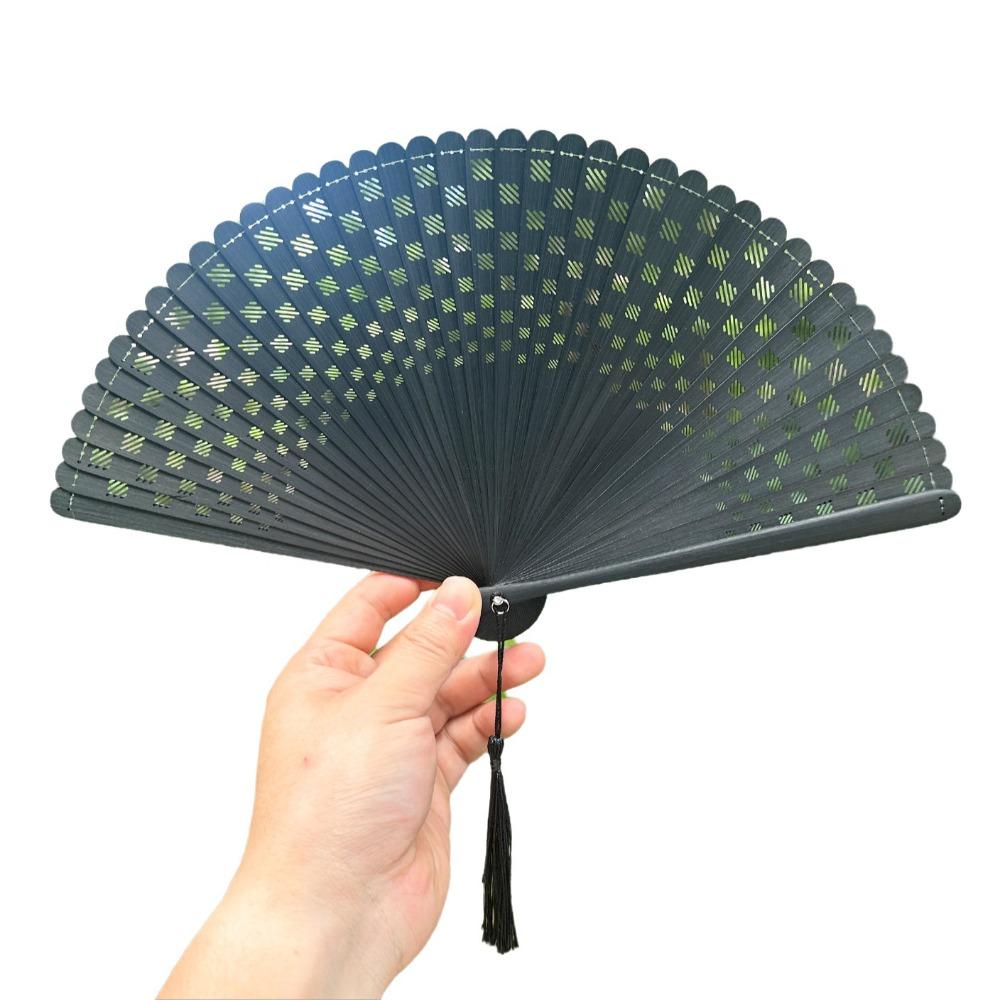 Chinese Style Tassel Folding Fan Portable Kimono Fan Elegant Handheld Fans Cheongsam Show