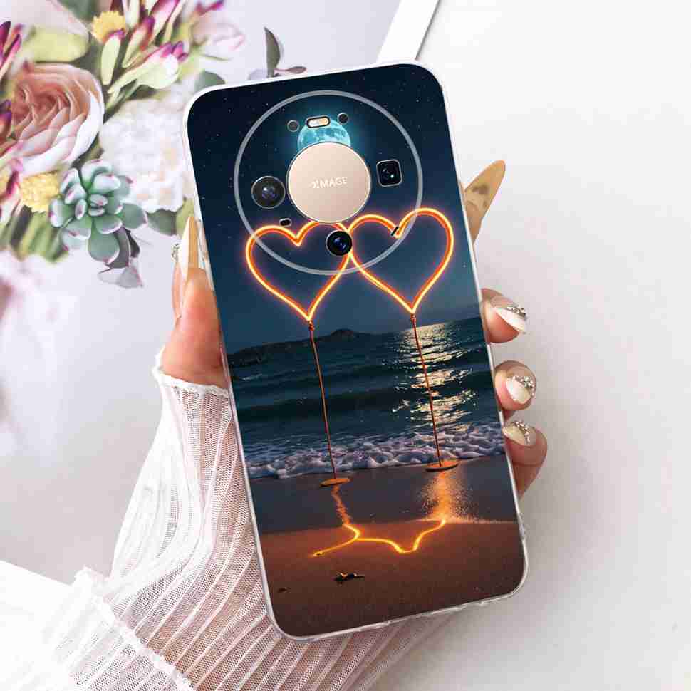 Чехол для Huawei Mate 80 5G 2025 VYG-AL00 Мягкий силиконовый Чехол-крышка с рисунком в виде сердца Для Huawei Mate80 Mate 80 TPU Fundas