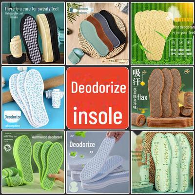 Удобные, дышащие, впитывающие пот дезодорирующие стельки для мужчин и женщин – Мягкий спортивный дизайн из хлопковой сетки для ношения в течение всего дня