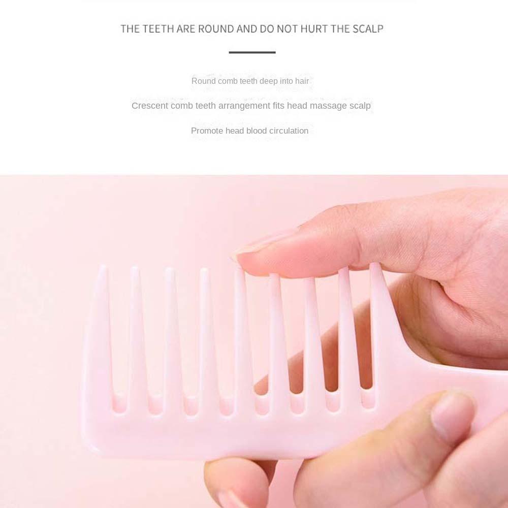 Scalp Massage Wide Tooth Comb Hairdressing Anti-static Pink Hair Brush Wet Dry Use Salon Dyeing Fine Tooth Hair Combs Hair Salon