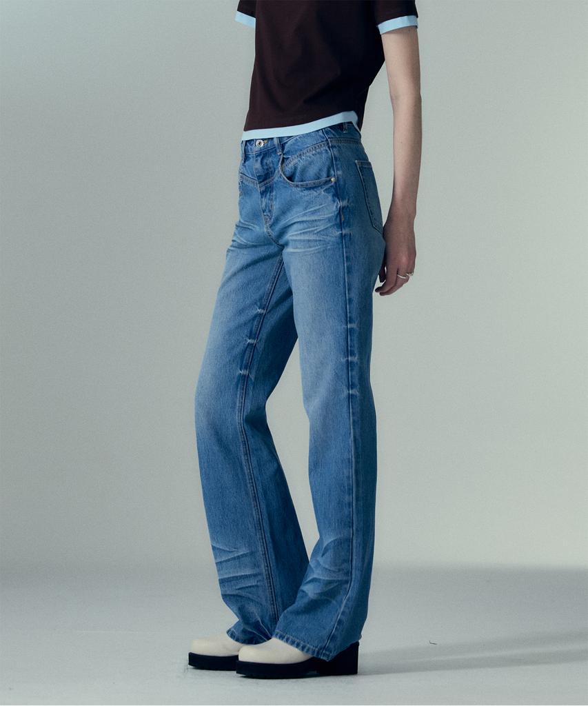 Джинсы Jeissijeidi Bootcut с потертостями Jzdp32Je