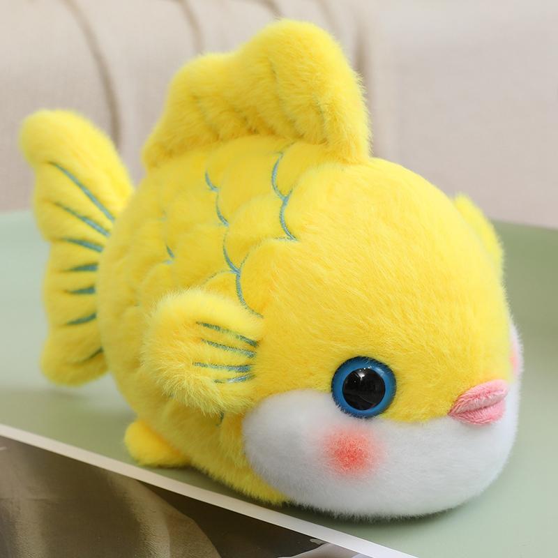 15-42Cm Cartoon Goldfish Plush Doll Pillow Red Blue Purple Yellow Fish Animal Stuffed Toy Home Decor Bag Pendant Gift For Girls