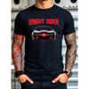 Мужская футболка с коротким рукавом и принтом - Стиль ретро Knight Rider, Мягкая, Круглый вырез, Модное волокно, Смелый дизайн принта, Летняя футболка, Модная одежда для улицы