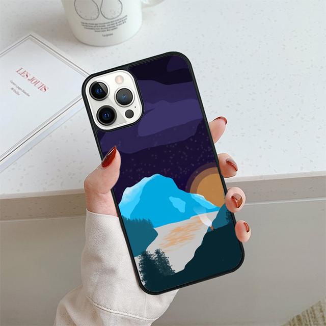 Чехол для телефона "Звездное озеро в горах" для iPhone 17 Air 14 15 16 13 12 Чехол для Apple 14 15 16 Pro Max Plus Coque