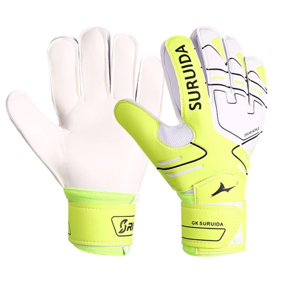 1 Pair Anti Slip Kids Football Goalie Gloves Thickened Game Goalkeeper Gloves Soccer