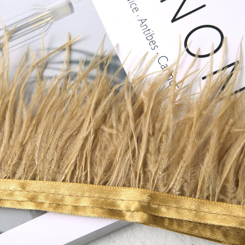 Платье из страусиных перьев 8-10 см, модное украшение, ткань с перьями и кисточками, аксессуары для одежды 