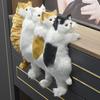 Simulation Cat Eco-friendly Vivid Artificial Fur Lovely Simulation Stuffed Plush Cat Toy for Household