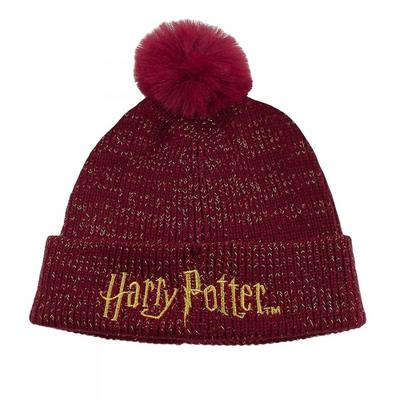 HARRY POTTER Унисекс для взрослых шапочка с помпоном и логотипом