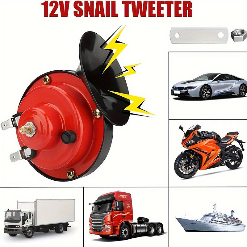 Car Snail Shaped Horn High Pitched Universal Whistle Waterproof Car Motorcycle Modified 12V High and Low Dual Tone Horn