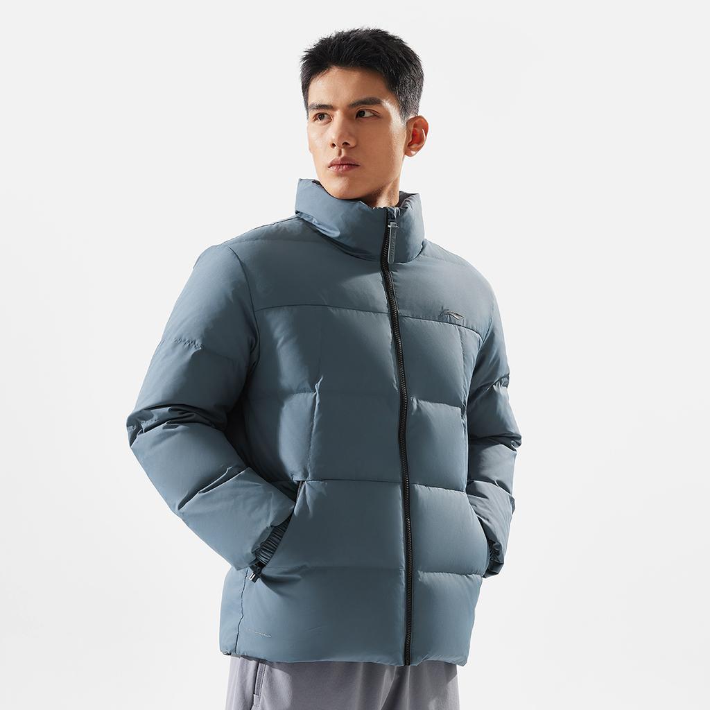 Li Ning Спортивная серия Пуховик мужской Улитка Темно-синий AYMV769-4