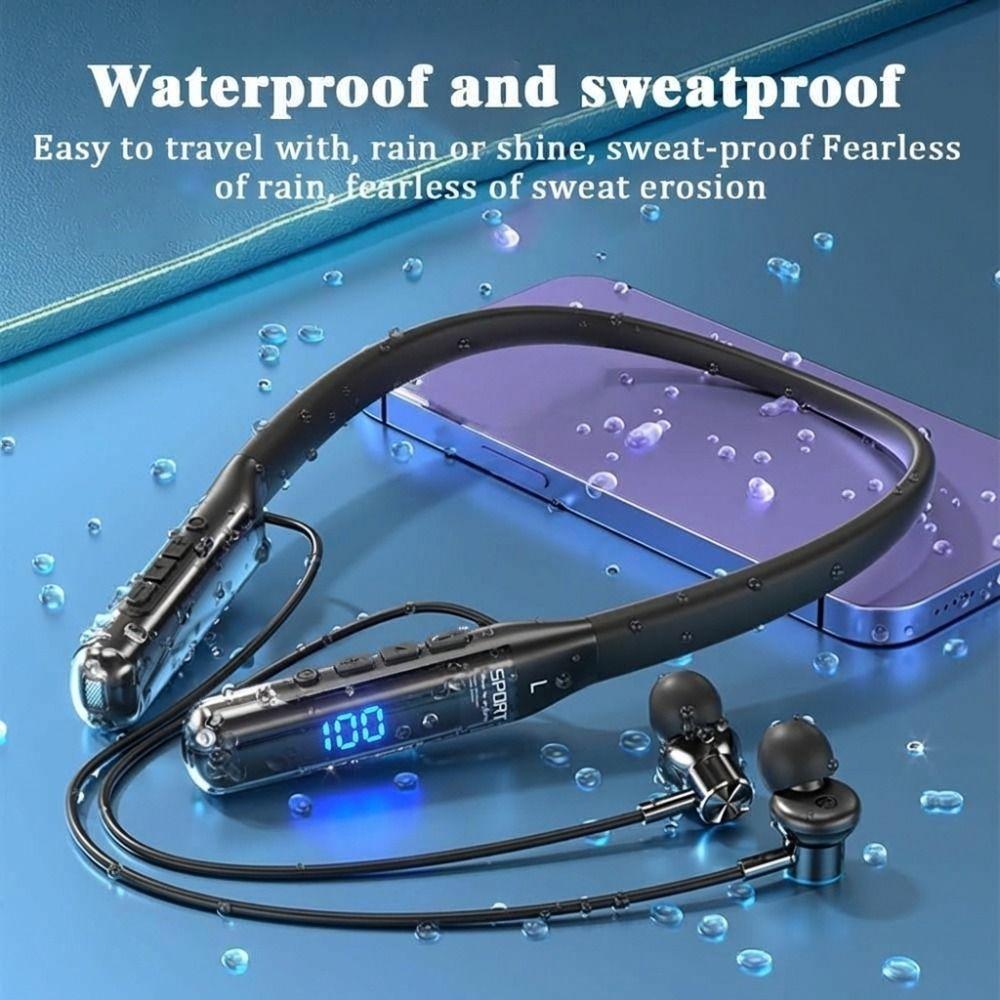 Hands-Free Wireless Headset Bass Stereo Neckband Earphones Fashion Bluetooth Headphone Sports