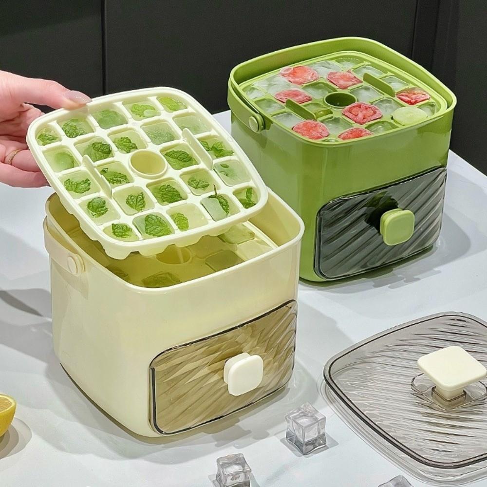 50 Grids Ice Cube Mold Large Capacity Ice Cube Box Durable Ice Cube Maker Refrigerator Storage