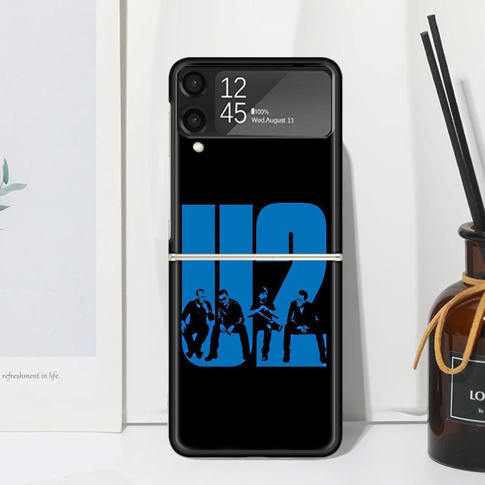 Band U-U2 Rock Phone Case For Samsung Galaxy Z Flip 7 Flip7 Zflip 6 Flip6 5 Flip5 4 Flip4 3 Flip3 5G Fundas Black Cover