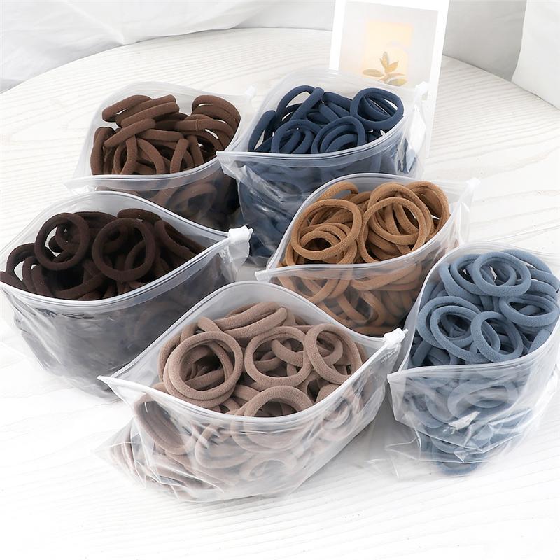 20/30PCS/Set Women Girls Basic Hair Bands 4cm Simple Solid Colors Elastic Headband Hair Ropes Ties Hair Accessories Ponytail Holder