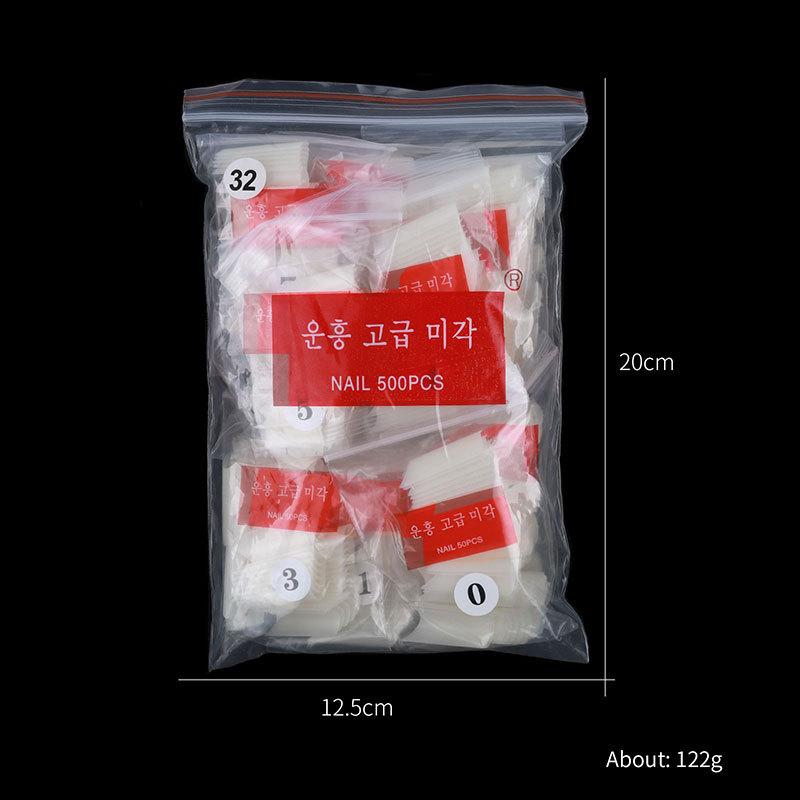 500 шт. накладных ногтей с полным покрытием, прозрачные балерины, гроб, нейл-арт, используются для удлинения и защиты накладных ногтей