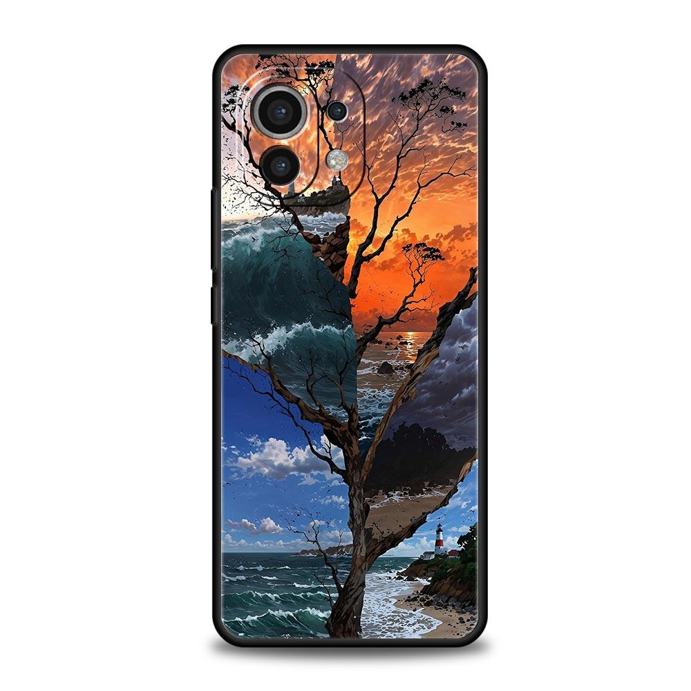 Красивый чехол для телефона с изображением лесного дерева для Xiaomi Mi 17 15T 15 14 14T 13T 12T Pro 12 13 Lite 5G 11T Poco X6 X7 X5 Pro Мягкая крышка