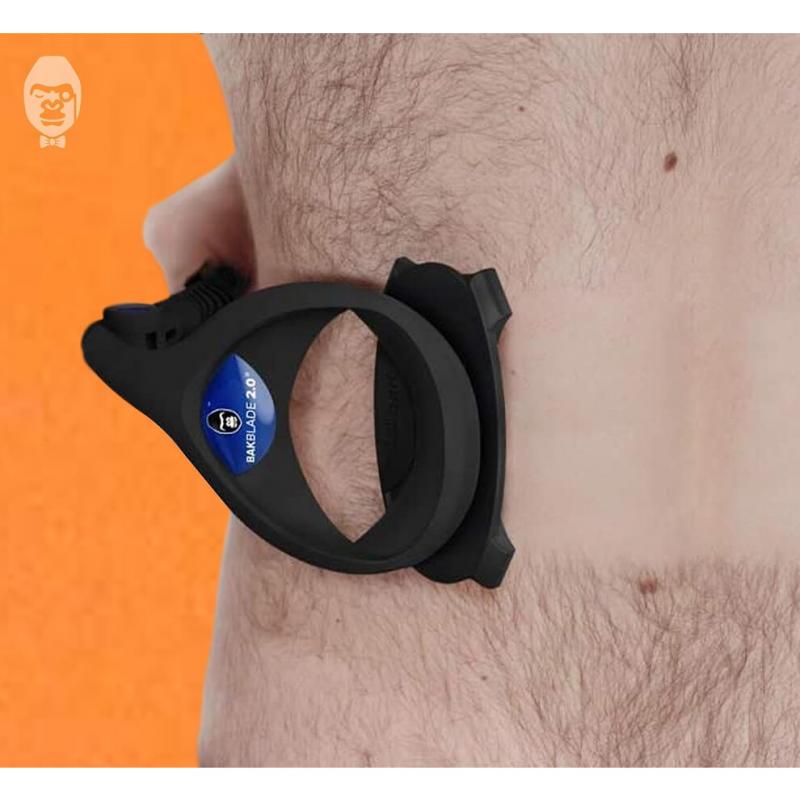 Бритвы для спины Bakblade 2.0 для мужчин | Бритва для волос своими руками, технология безопасных лезвий и эргономичная ручка, влажное и сухое бритье