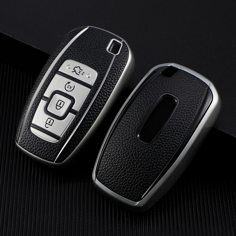 Кожаный чехол для дистанционного ключа из ТПУ для Lincoln MKC MKZ MKX MKT 2019 2020, 5 кнопок, защита смарт-ключа, аксессуары-брелок