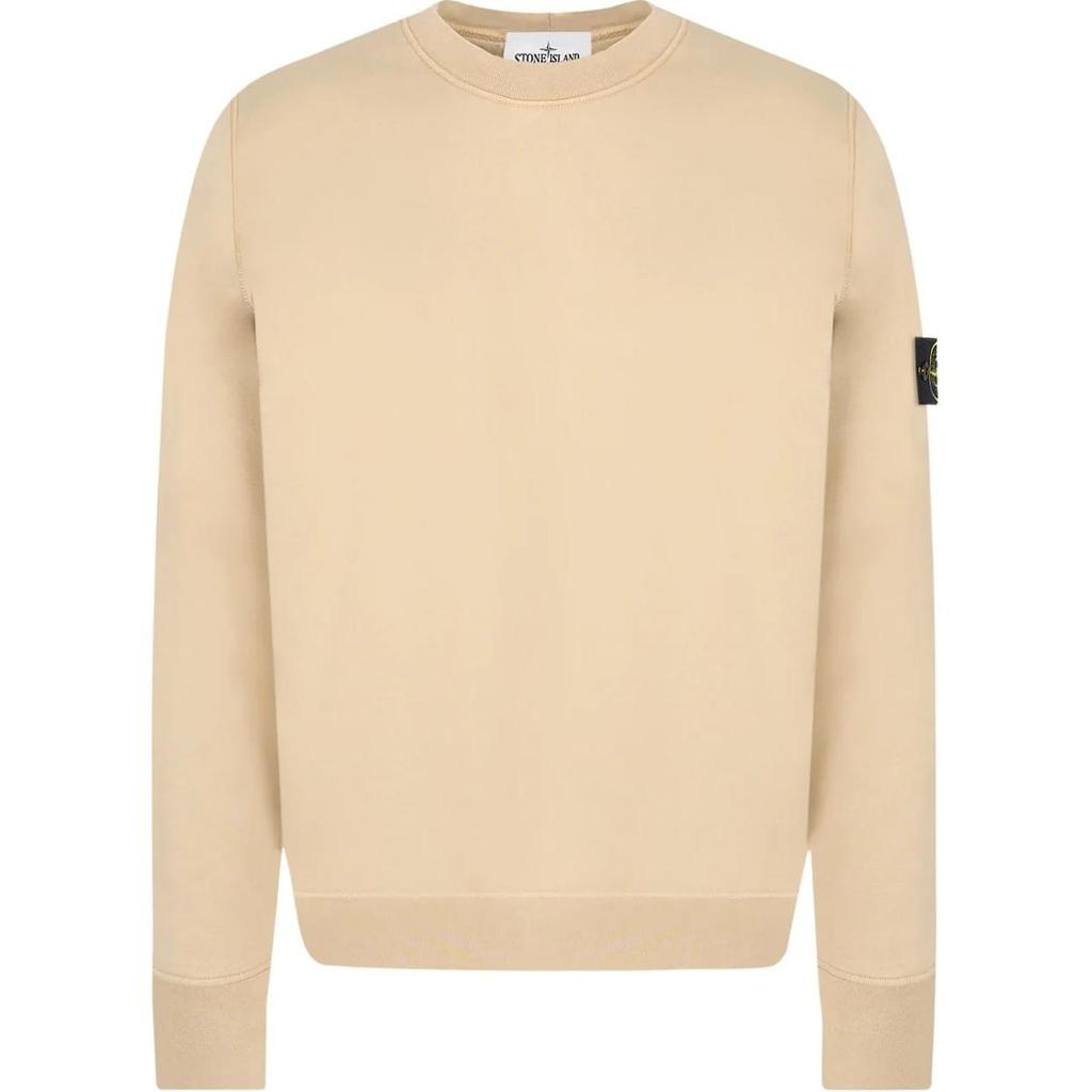 STONE ISLAND Однотонный свитшот с круглым вырезом и длинными рукавами для мужчин светло-коричневый K1S1561000-44S0051-V009A