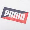 Puma Logo Print Sports Round Neck Short Sleeve T-Shirt Men Tops White 586044-52