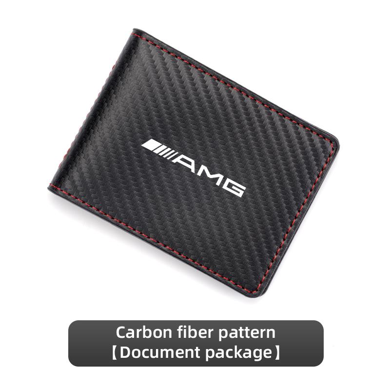 Car Driver License Storage Bag Wallet ID Card Protective Sleeve For Mercedes Benz AMG W205 W203 W206 Interior Mouldings JSTJT-BE BG1