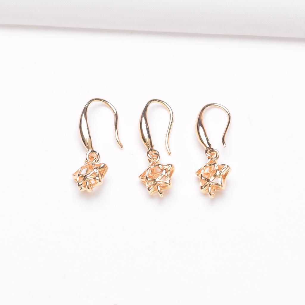 10 шт. Цветоустойчивость 14K сумка Золотой Лотос заушные крючки пряжки аксессуары антиаллергенные работа в процессе DIY материалы для ювелирных изделий ручной работы