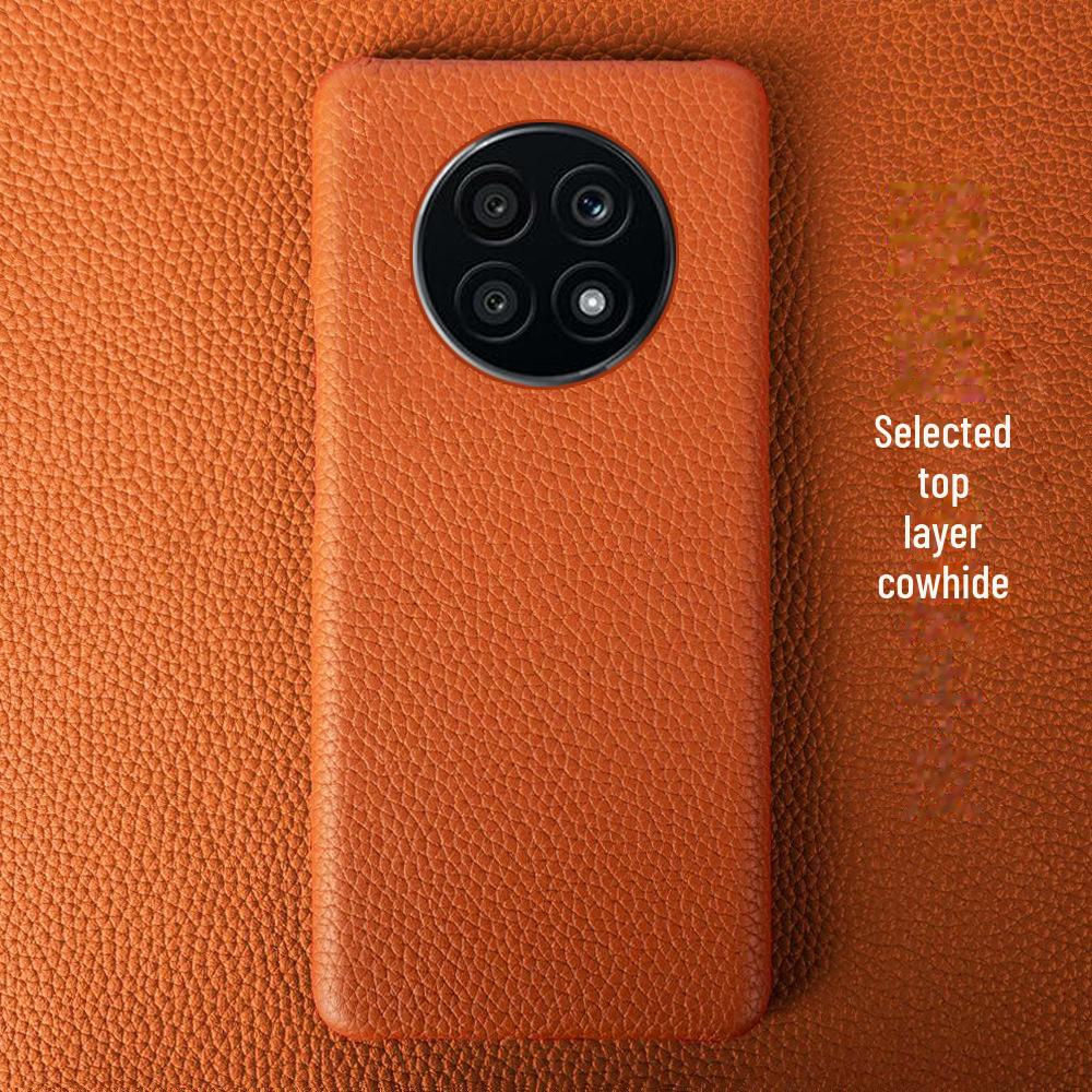 Защитный чехол из натуральной кожи для Honor X20/X20SE/X10Max с узором под коровью кожу личи.