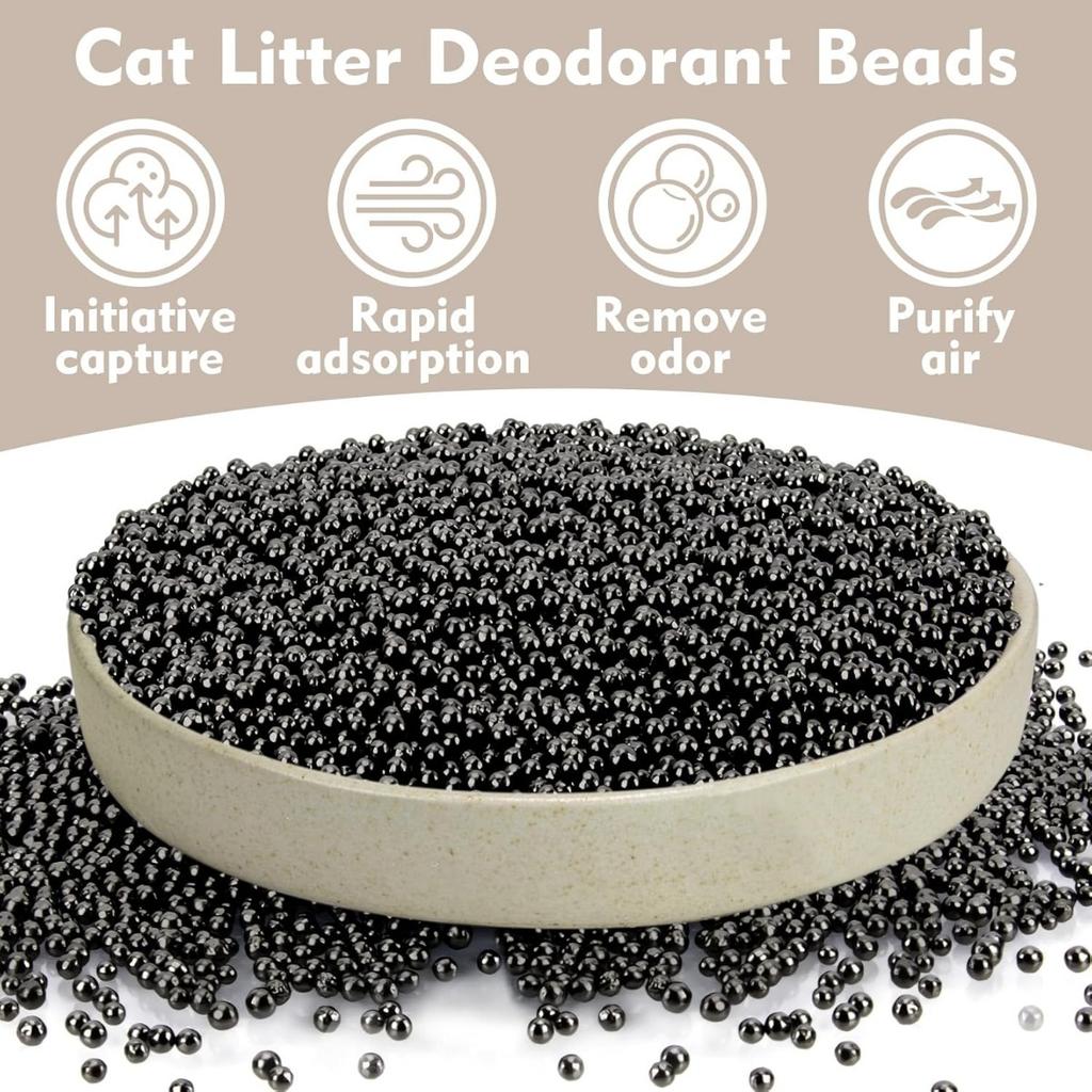 300g/500g Cat Litter Deodorizer Beads Fragrance-Free,Physical Odor Elimination, Keeps Air Around Litter Box Fresh, Easy To Use