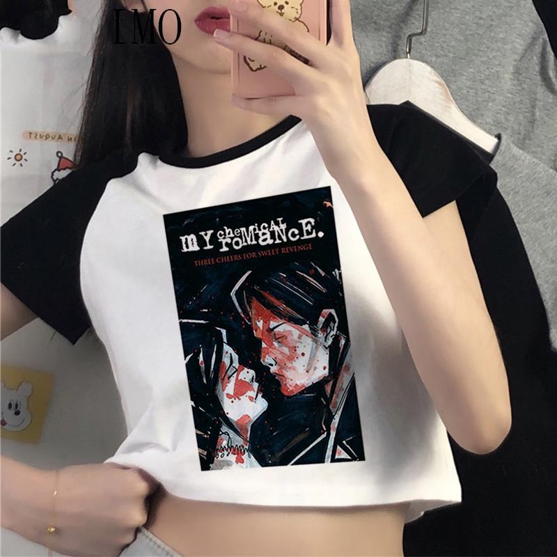 My Chemical Romance Mcr Dead новая футболка черная с коротким рукавом Parade Punk Emo Rock летние футболки повседневная укороченная футболка одежда