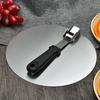 Складная круглая антипригарная лопатка для пиццы из нержавеющей стали, лопатка для блинов с пластиковой ручкой, кухонные принадлежности для выпечки