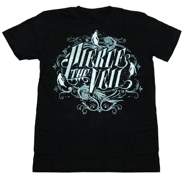 Группа Pierce The Veil Короткий рукав Хлопок Черный Унисекс Рубашка Футболка Унисекс Женская Летняя Повседневная Круглый вырез Хлопковая Футболка
