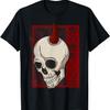 Японское искусство демона лицо череп Футболка Они Харадзюку Футболка