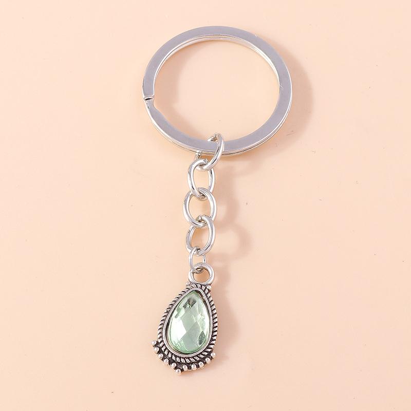 Retro Turkey Lucky Evil Eye Keychain Gemstone Crystal Key Ring Pendants for Car key Holder Handbag Decor DIY Jewelry Gifts