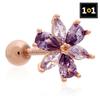 [1+1] 14K Gold Filled Pin Shari Flower Piercing (Single Side Sold)