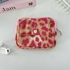 Вельветовый Принт Картхолдер Застежка-защелка Кошелек для монет на молнии с кольцом для ключей Детский милый кошелек Маленький кошелек Держатель для кредитных карт на молнии ID-сумка