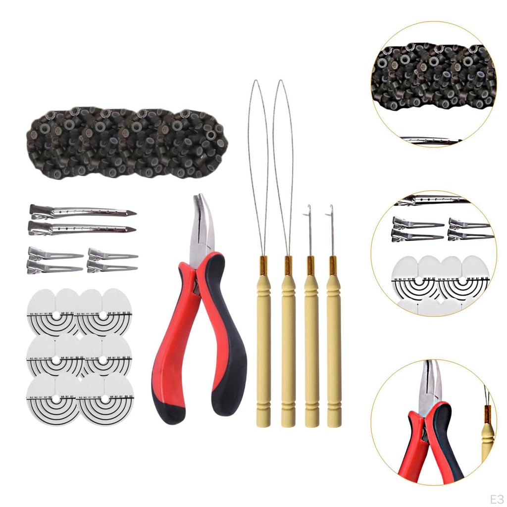 Инструмент для наращивания волос Парикмахерские принадлежности 500 силиконовых бусин Кольца Гаджет для укладки