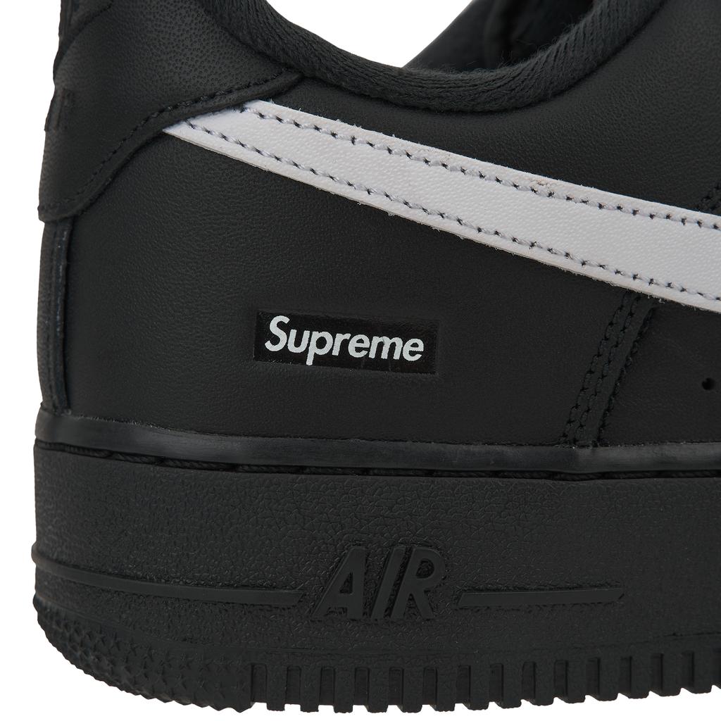 Supreme x Nike Air Force 1 Low Box Logo - Черно-белые унисекс кроссовки CU9225-002