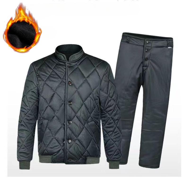 Предназначен для парков с холодным хранением с комплектом брюк для мужчин, зимняя теплая верхняя одежда, комплект для мужчин, зеленые зимние куртки, пальто, рабочая одежда