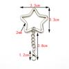 6Pcs/Lot Heart Star Shape Key Ring Chain Round Flat Wire Open Ring Metal Key Ring DIY Car Key Toy Pendant Making Chain Wholesale
