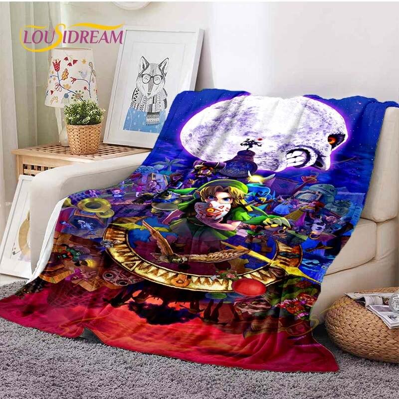 Милое одеяло с рисунком Зельды, пододеяльник для дивана, дорожное постельное белье, фланелевое одеяло, покрывало