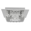 Faux Crystal Chandelier 3 Color Temperature Crystal Ceiling Light Modern Flush Mount Light  Hallway